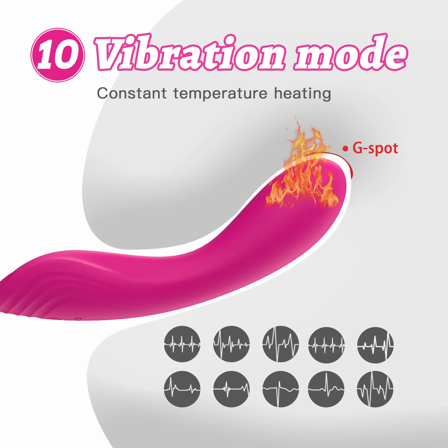 ShinePep Women's AV Wand Massager Vibrator 10 Modes Heating Adult Toy