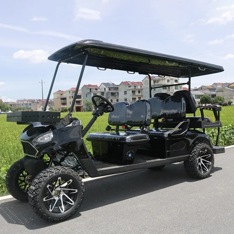 Factory Supply 5kW 4+2 Rear Seat Electric Golf Cart Club Car With Professional Meter