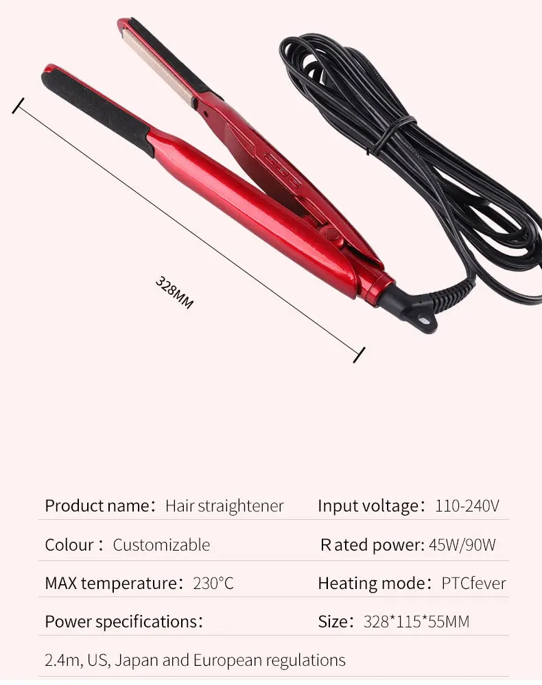 New Generation LCD Display 450f Degree Flat Irons Titanium Plates 2 in 1 Straightening Curling Iron Hair Straightener