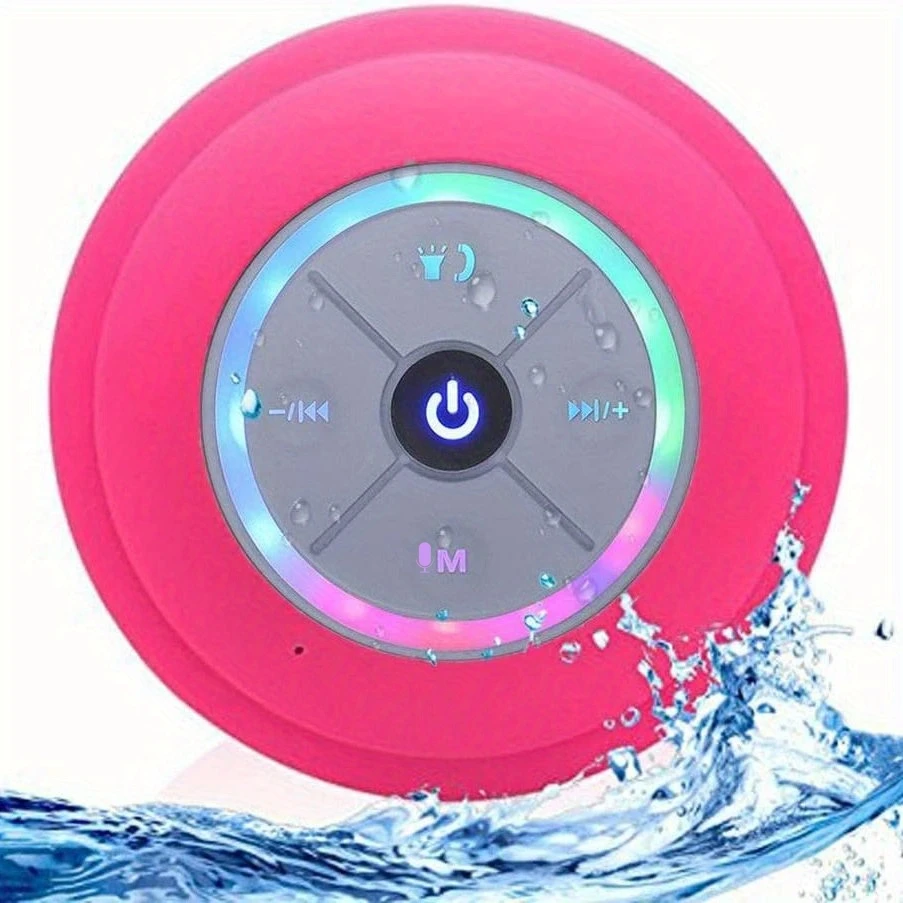 Wholesale mini Shower speaker Subwoofer Music Suction Cup Speaker Wireless LED waterproof Speaker