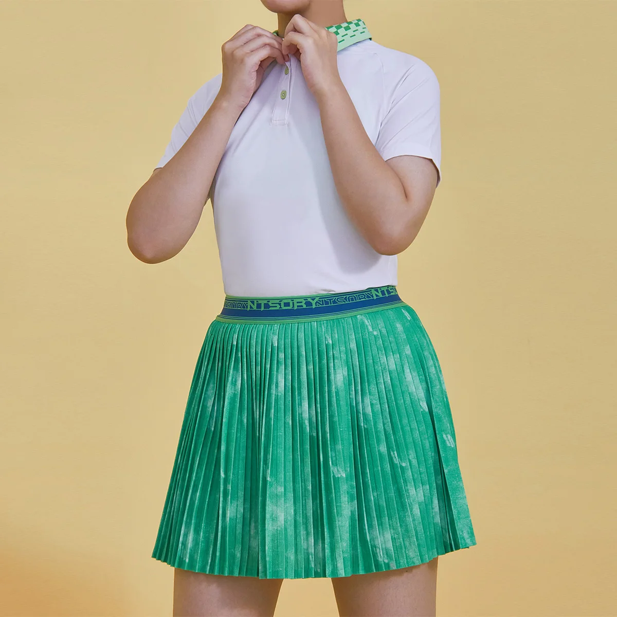 Youth Two Pieces Sportswear Golf Skirts Women Pleated Tennis Outfit Skirt 2 Piece Set With Custom Logo