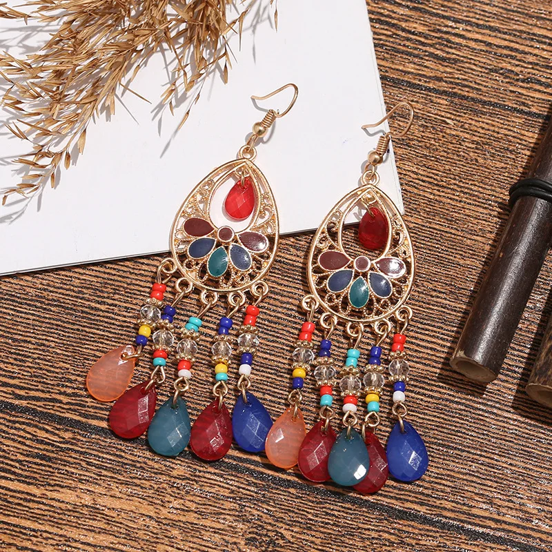 2024 western vintage Navajo Aztec Bohemian Nepal Bohemia Minority ethnic group Drop Earrings Jewelry For Women