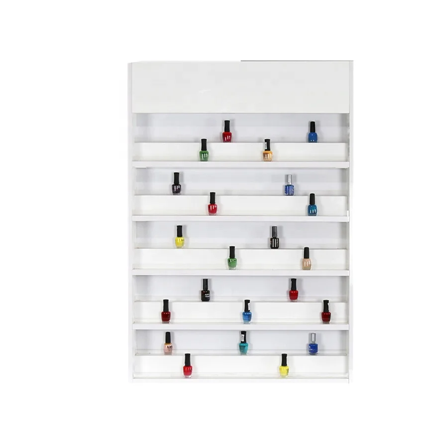 Luxury nail polish display rack nail art display with LED lighting