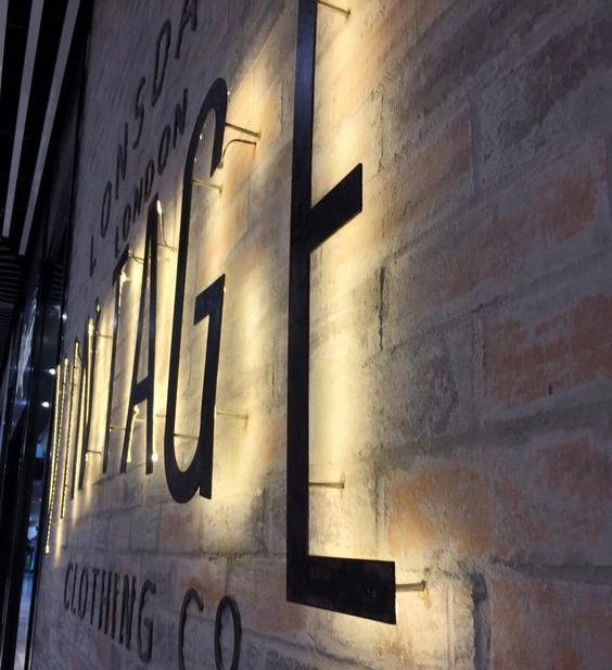 Manufacturer Custom 3D Backlit Acrylic Letter Lights Signage Company logo name led illuminated sign