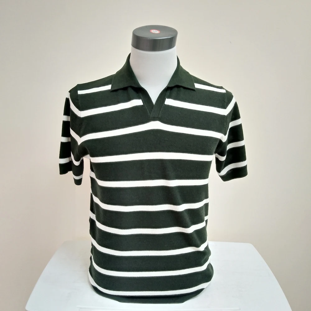 Custom US Size Soft Design breathable Polo stripe T shirt  OEM Logo Gym Clothes Man Unisex USA T Shirts.