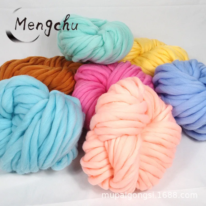 Cheap Thick  100% Merino Wool Bulky Yarn Super Chunky Giant Yarn for Arm Knitting