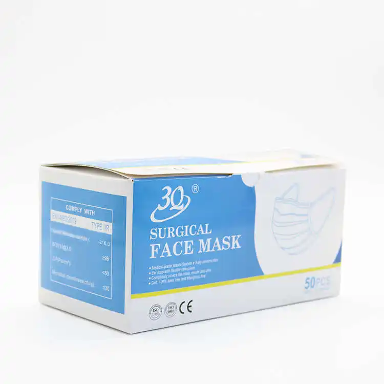 3Q Wholesale Protective 3 ply IIR Hospital Used Surgical Disposable Sterile Medical Face Mask