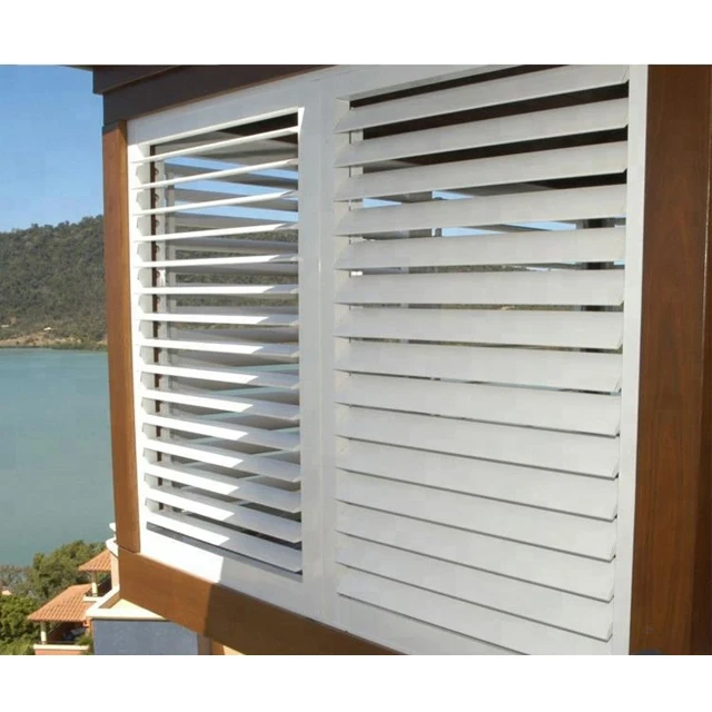 Window Interior Security Shutters Louvers Window Door Awning Blade Frame High Quality Aluminum Glass Aluminum Alloy Horizontal