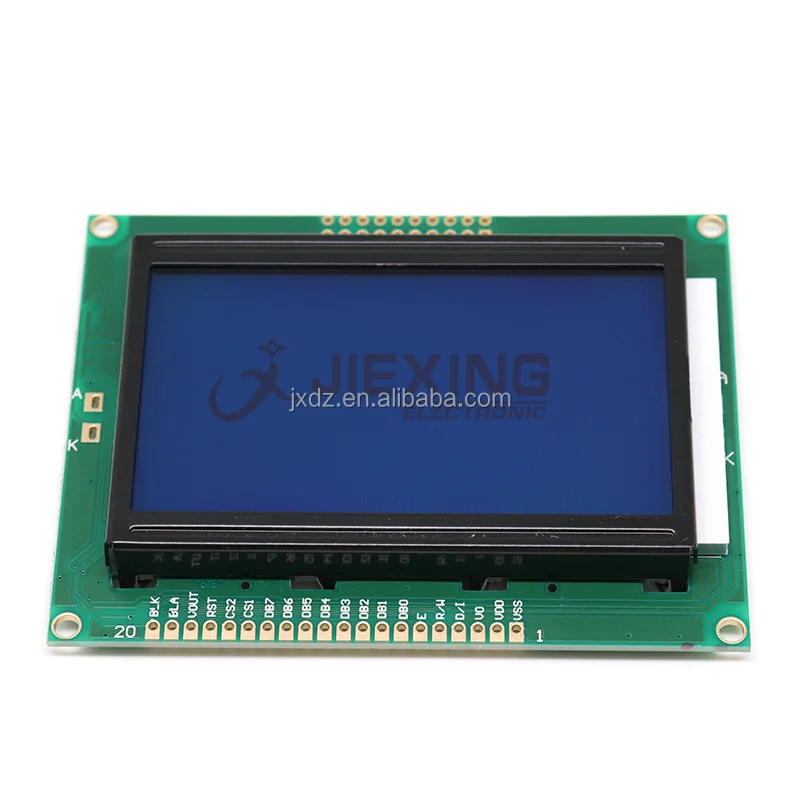 LCD 12864 128*64 Character Graphic Blue Color Backlight LCD Display Module 5V ST9720 128X64 12864B