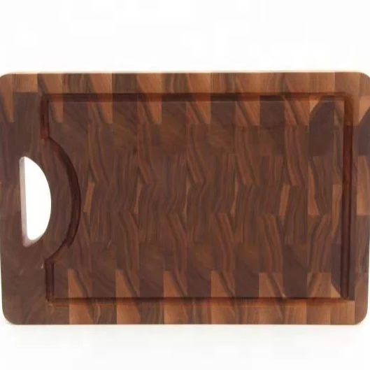 Modern Style Practical Feacture End Grain Cutting Board Walnut For Kitchen Solid Wood Cutting Board