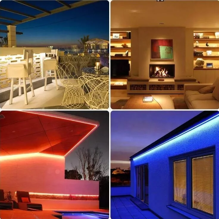 
5050 12 V IR/APP/music/BT sensing intelligent remote flexible RGB non waterproof LED strip lights 