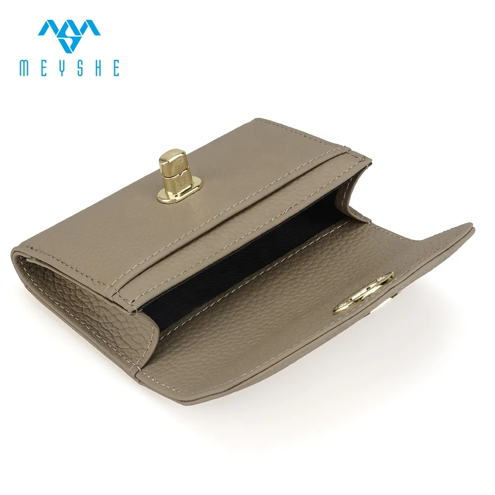 Factory Custom Luxury Business Credit Card Holder New Designer Genuine Leather RFID Feature Embroidered Logo Name Card for Men