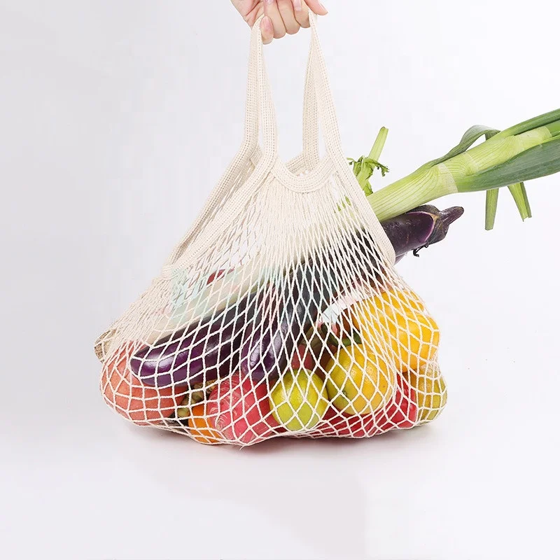 Best Reusable Mesh Produce Bags from 100% Organic Cotton - Mesh Vegetable Bags - Eco-friendly, Bio-degradable & Washable bag