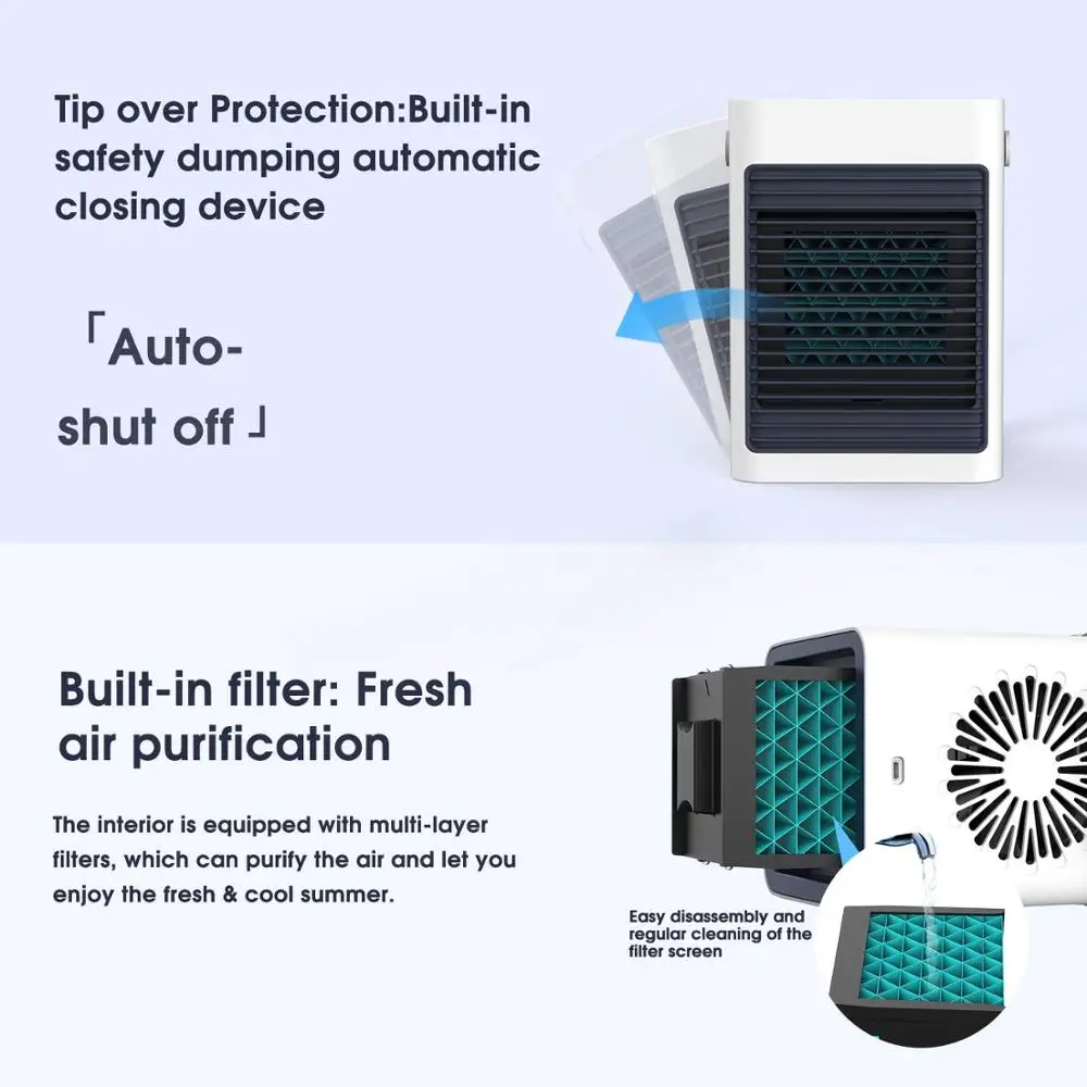 Охладитель воздуха Малый кондиционер увлажнитель оптовой цены по прейскуранту завода-изготовителя распылитель эфирного масла личное пространство