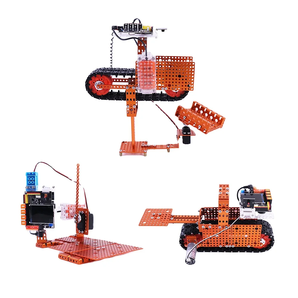 AI Factory Robotic Kit STEM  Educational Coding DIY Robot Metal Assembly Remote Control Robot Toy