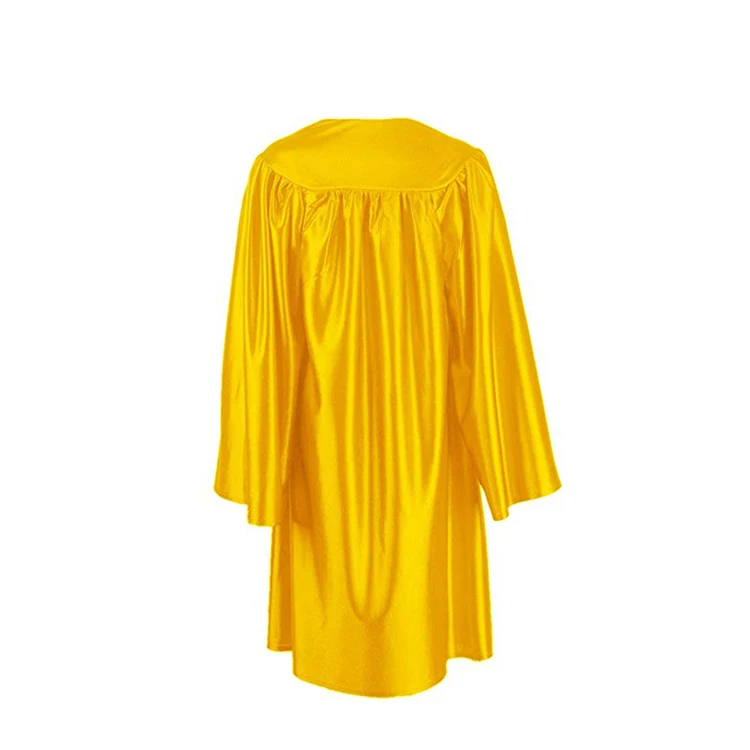 2024 New Design Primary Kid Shiny Gold Graduation Gown and Cap