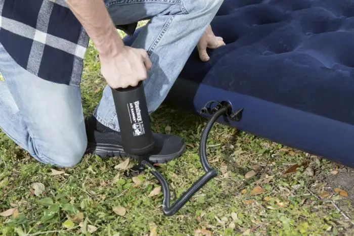 Bestway 67003 203*152*22cm inflatable flocked size mattress travel camping airbed