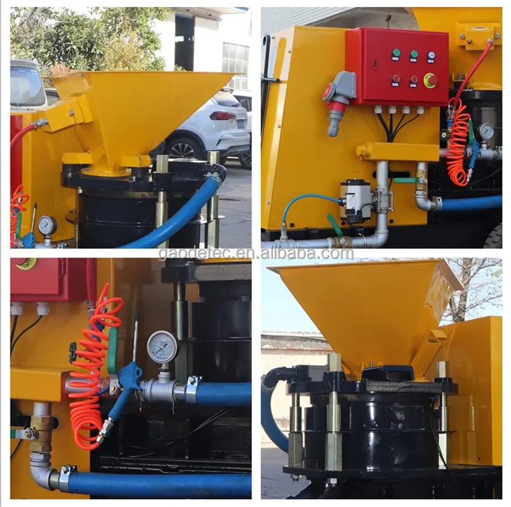 New 10m3/h electric dry and wet mix shotcrete machine for pea gravel and crushed stone