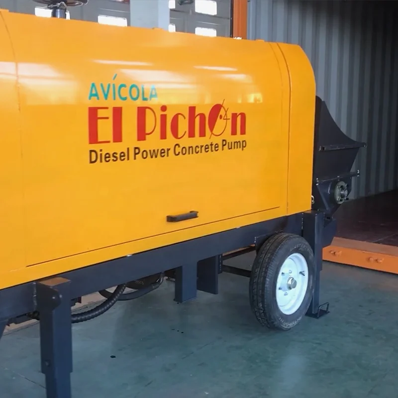 Портативный Дизельный бетон трейлер установлен Бетономешалка Насос машина