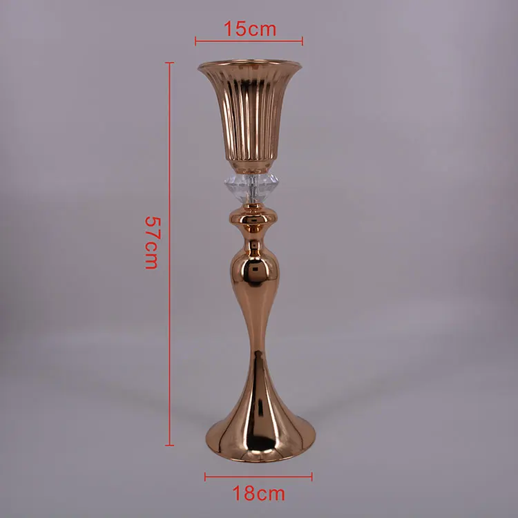 Wedding Gold Road Leader Flower Table Vase Stand For Wedding Center Piece Decoration