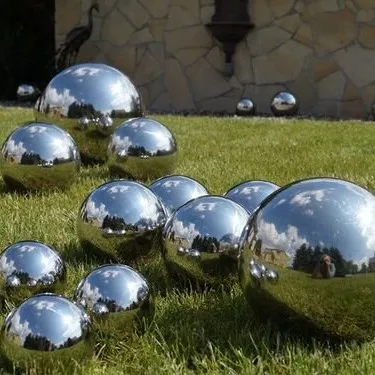 Large Size Outdoor Garden Decor Sculpture Ball Hollow Modern Hot-selling Garden Gazing 304 Stainless Steel Balls For Outdoor