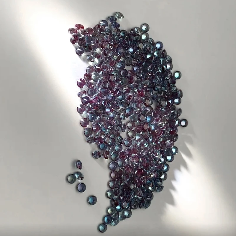 Luster Size From 5mm Round and Fancy Shape Color Change Lab Grown Alexandrite Gemstones for Jewelry Making
