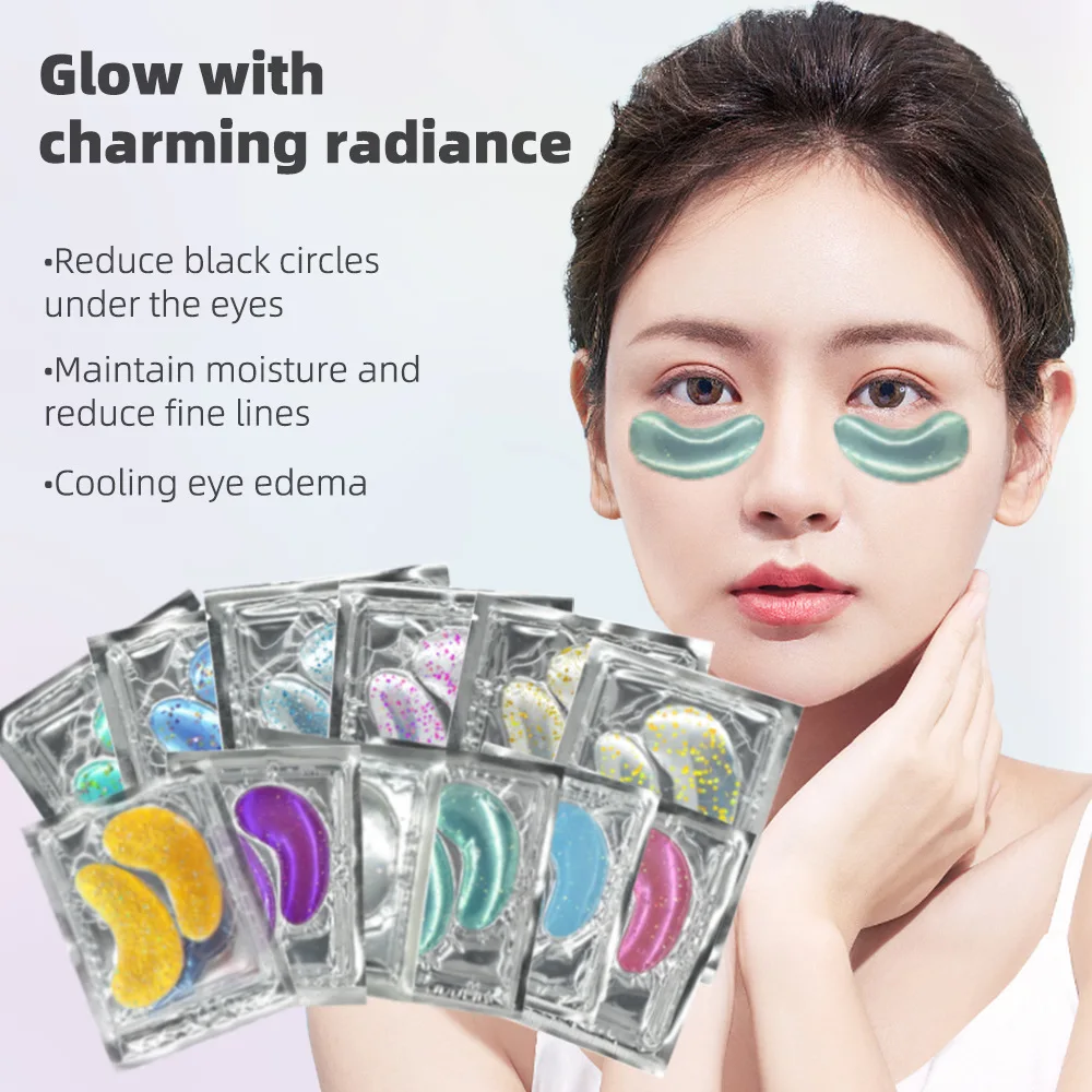 Anti-ageing face Gel Pads for Puffy Eye mask Reduce Dark Circles Collagen Hydrogel Crystal Collagen Mask Under Eye Patch