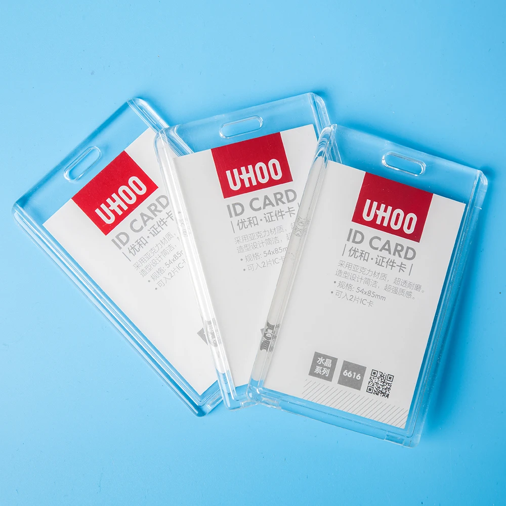 Акриловый чехол прозрачные рукава двухсторонняя прозрачная медсестра Бизнес ID держатель для карт