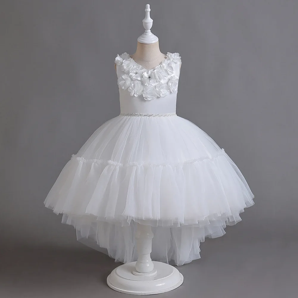 Goodada Garment  High Quality Girls Wedding Dresses Christmas Ball Gown Kids Princess Birthday Long Trailing Dress