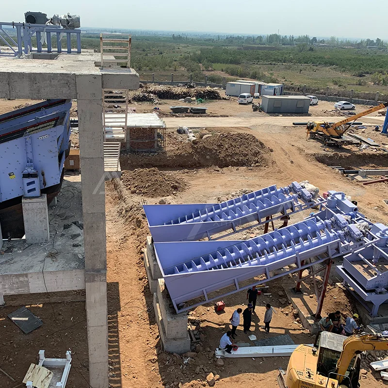 50tph Small Screw Sand Washing Machine For Sea sand,Silica Sand