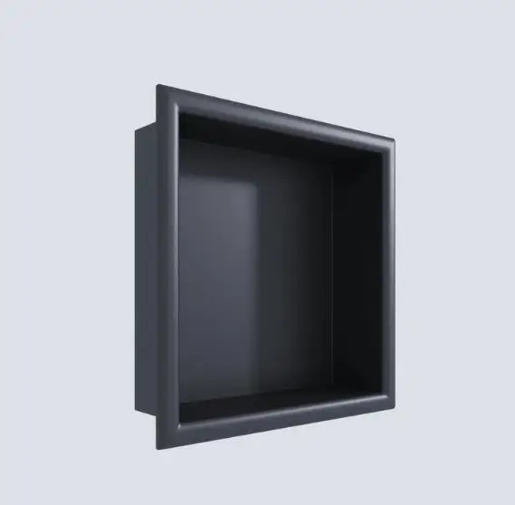 Modern Custom 201 or 304 Stainless Steel Shower Niche Brushed Gold or Black Fabricated by Sheet Metal