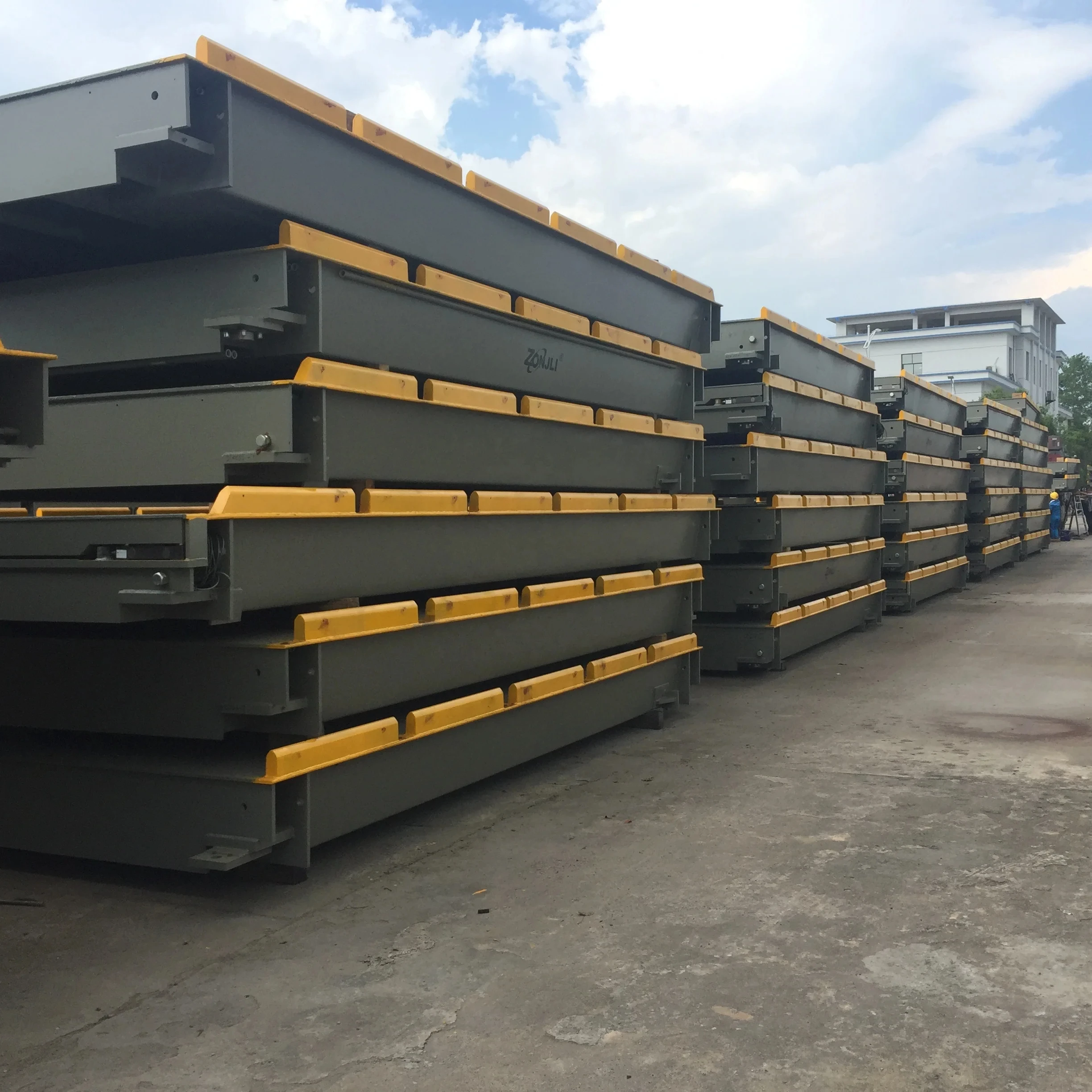 Zonjli High Quality Manufacturer electronic portable movable truck scale weighing for  80 ton 100ton weighbridge weigh bridge