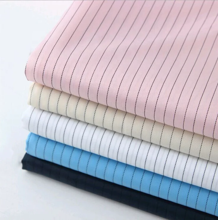 10mm check stripe conductive yarn anti-static conductive ESD fabric work clothes
