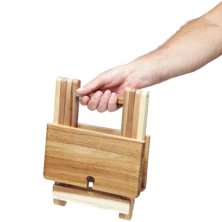 
Portable and Foldable Picnic Table Bamboo Foldable Cheese board set and Wine Board 