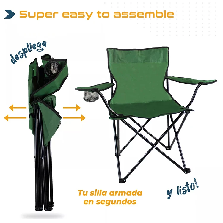 Factory Customized Folding Outdoor Portable Camping Beach Chairs in Stocks