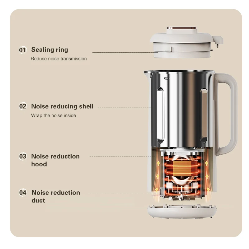 Wholesale Price Powerful  Kitchen Fresh Fruit Juicer Blender Electric Nut Milk Maker  Multifunctional Soybean Milk Machine