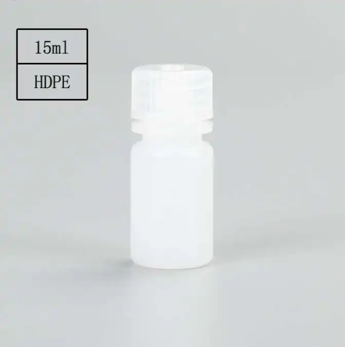 Reagent bottle With screw cover Cap 15ml Graduation Sample Vials Plastic Lid School Supplies Lab Equipments