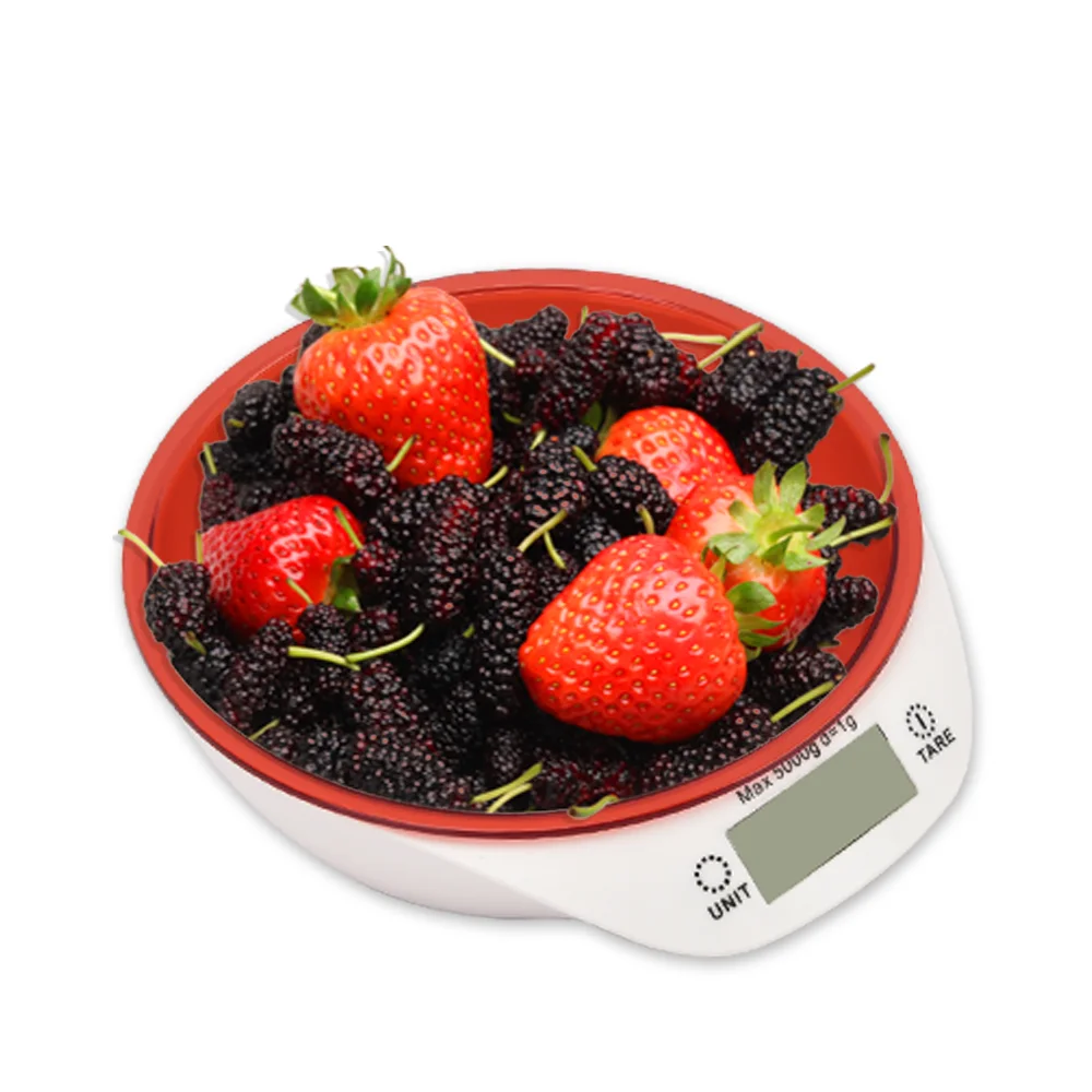 Custom Logo Accurate Weighing ABS Minimalism Kitchen Bowl Scales Kitchen Digital Long Life High Strain Sensors