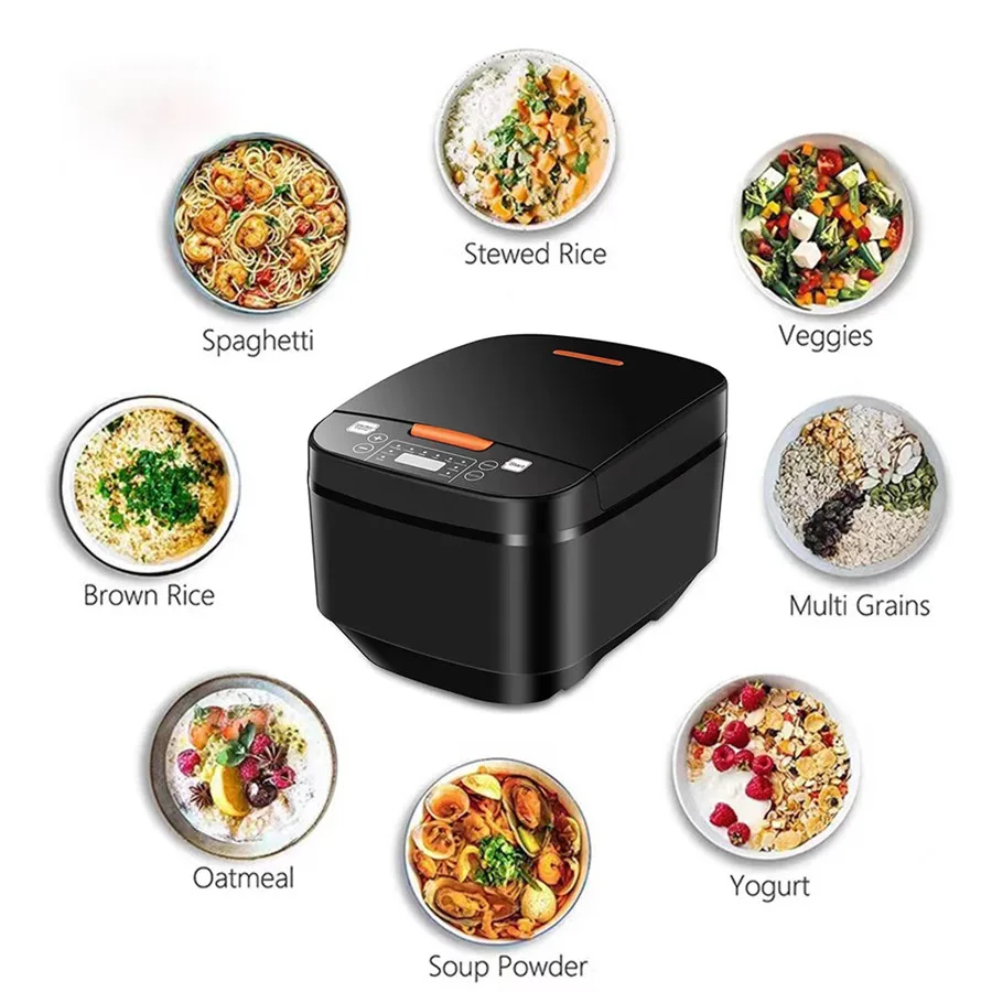 In stock Silver Crest 5L Automatic Smart Digital Touch LCD Multi Non-Stick Home Electric Digital Rice Cooker
