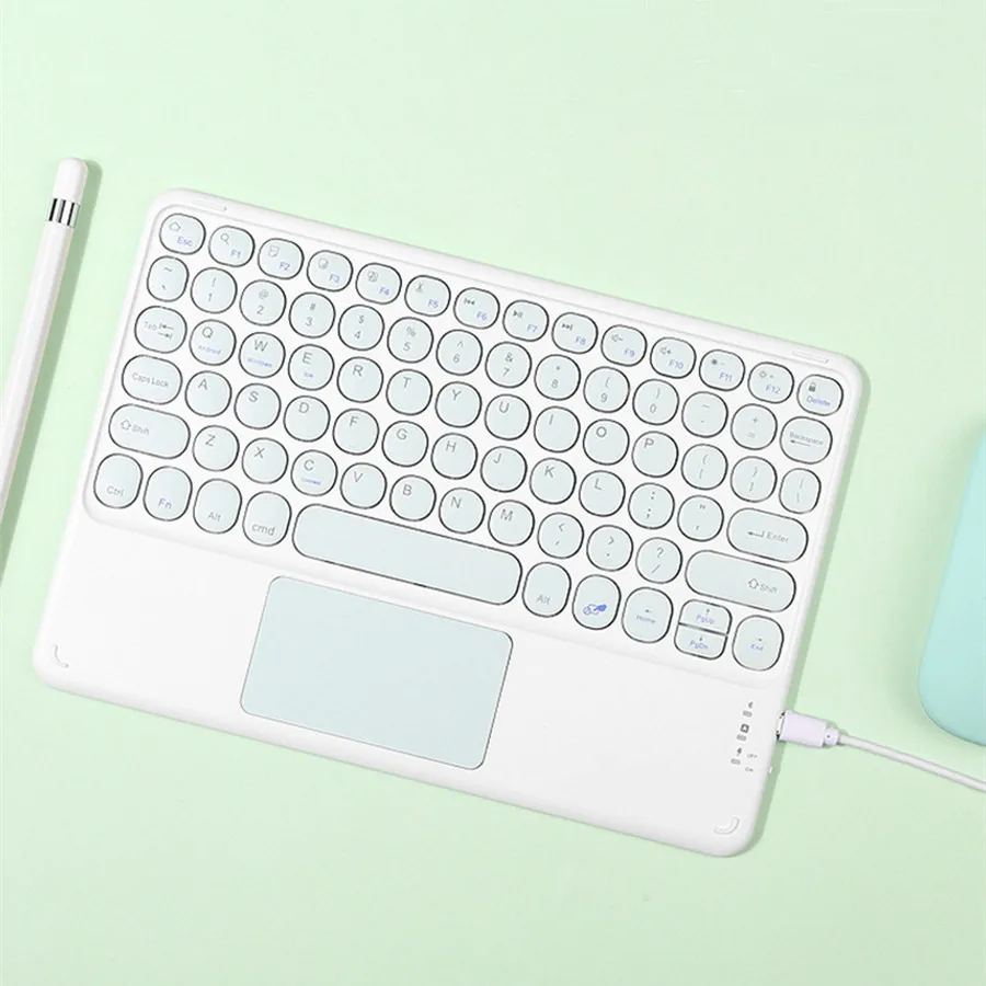 Portable Wireless Mini Keyboard with Touch pad BT rechargeable Keyboard tablet keyboard with touchpad