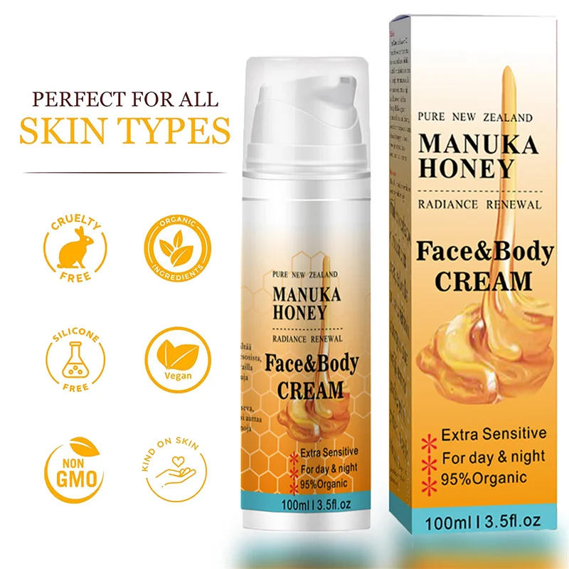 Crazylife Pure Natural Honey Face Cream Whitening Face Care Moisturizing Anti-Aging Firming Skin Care Cosmetics 100ml