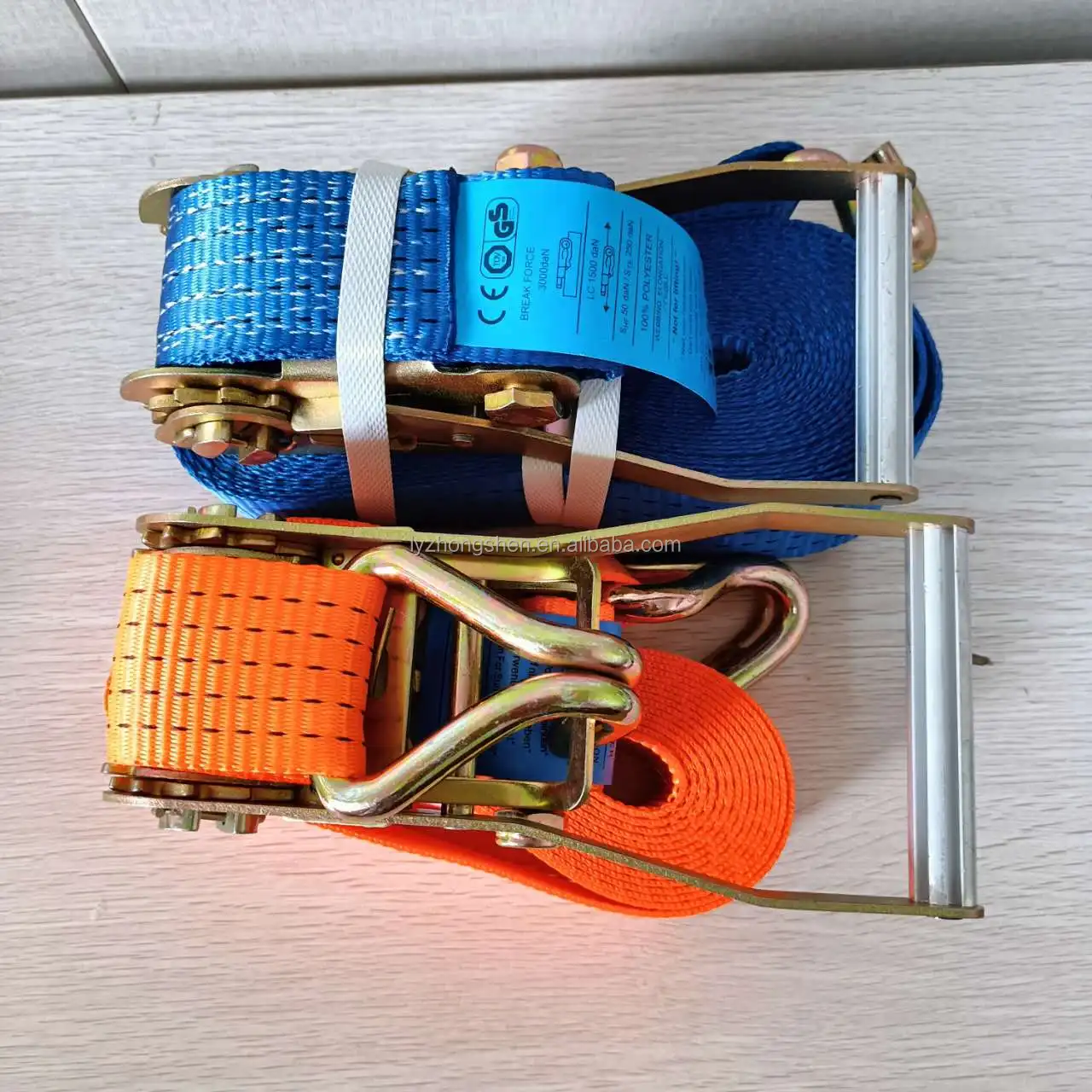 High quality 50 mm 5 ton  Ratchet Lashing Strap lashing belt tow strap racing Cargo lashing bar lashing tool set