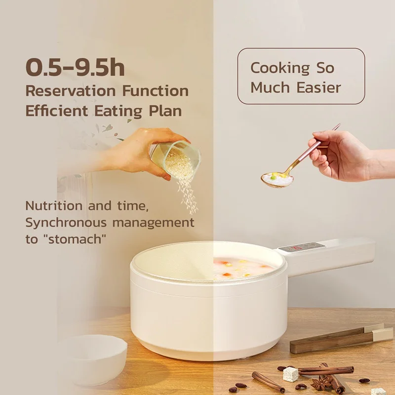 Kadonio Electronic Cooking Pot Professional Restaurant Kitchen Pink Skillets Non Sticky Houseware Cooking Pots