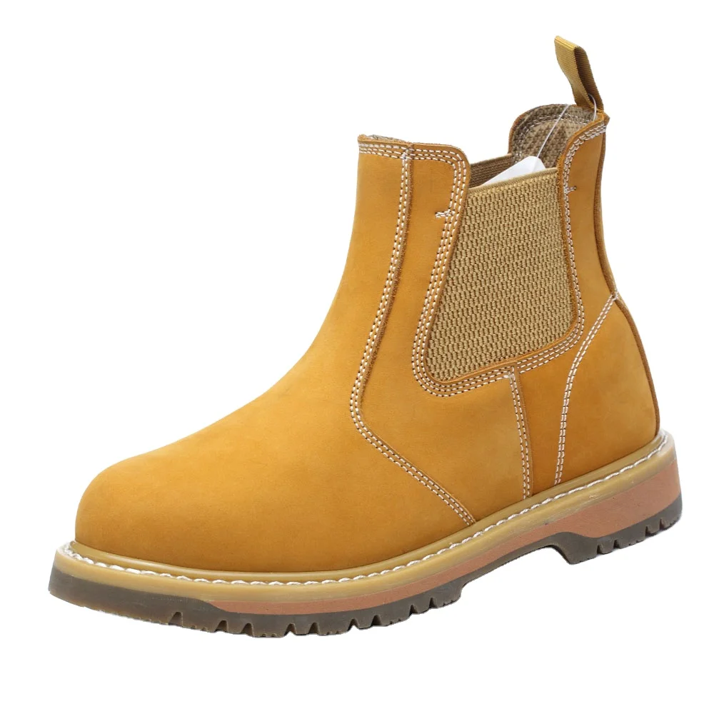 High Quality Heavy Duty Goodyear welt Middle cut Safety Shoes Construction Work Shoes with Steel Toe and plate Anti-puncture