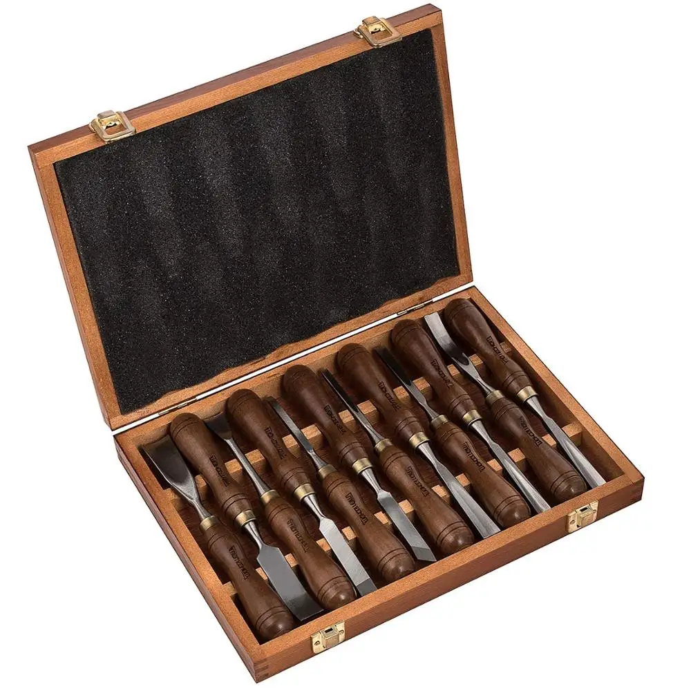 12 шт. набор резцов для резьбы по дереву из хромованадиевой