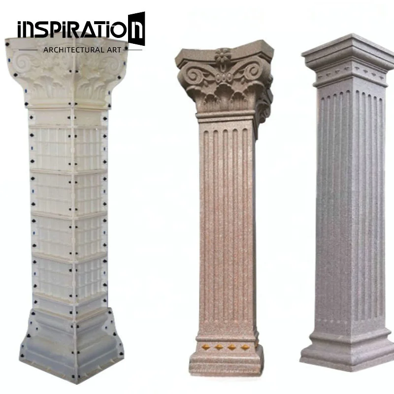 Hot Selling Concrete Diameter 25,30,35,40cm decorative roman concrete pillars column molds for sale