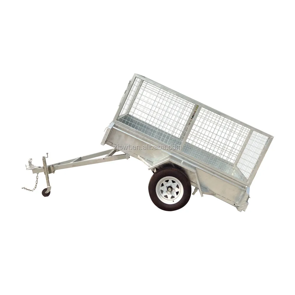 7x4 Hot Dipped Galvanized Box Tip Trailer with Heavy Duty LED Lights