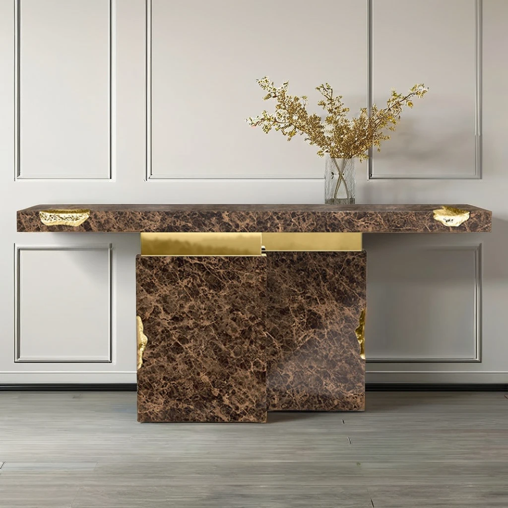 Factory Direct Sale Nordic Designs Lobby Entrance Furniture Console Table Luxury Home Living Room Console Table