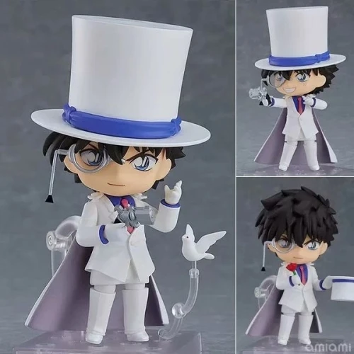 PVC Action Figure Collectible Model Toy 2 Pcs 10CM Nendo Detective Conan Kid the Phantom Thief 1412# Conan Edogawa 803# Action