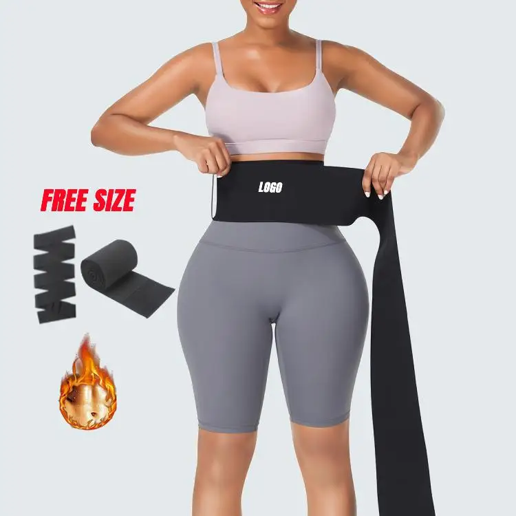 2021 cusotm logo invisible tummy wrap waist Bands free size trimmer